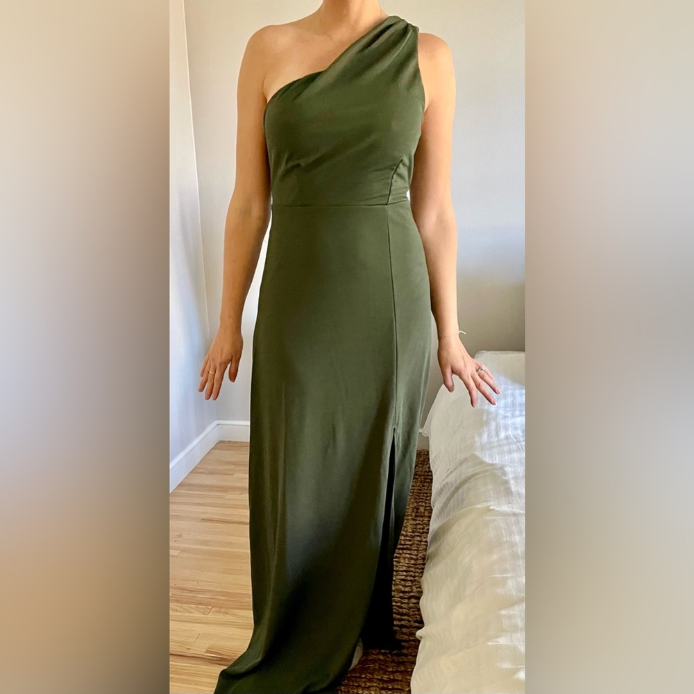 Birdy Grey xs dark sage bridesmaids dress